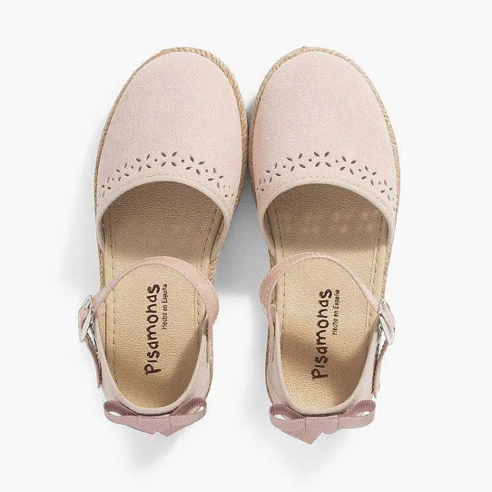Sandalias<Pisamonas Alpargata Sandalia Niña Con Hebilla Y Lazo Trasero