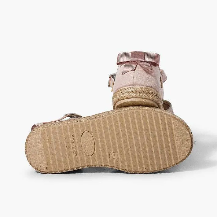 Sandalias<Pisamonas Alpargata Sandalia Niña Con Hebilla Y Lazo Trasero