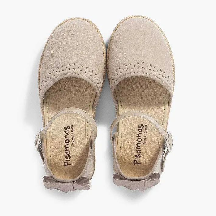 Sandalias<Pisamonas Alpargata Sandalia Niña Con Hebilla Y Lazo Trasero
