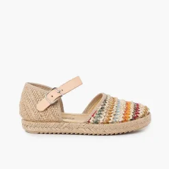 Sandalias<Pisamonas Alpargata Sandalia Niña Rafia Multicolor Color Multicolor