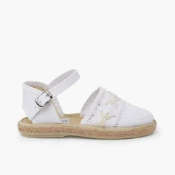 Zapatos Comunión<Pisamonas Alpargata Tira Bordada Hebilla