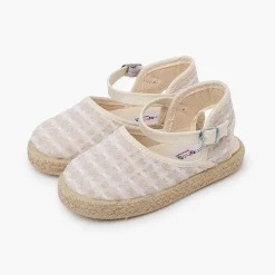 Alpargatas<Pisamonas Alpargatas Cuadritos Bordados Plumeti Color Beige
