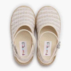 Alpargatas<Pisamonas Alpargatas Cuadritos Bordados Plumeti Color Beige