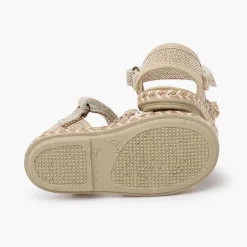 Zapatos Comunión<Pisamonas Alpargatas Lino Puntillas Tira Adherente