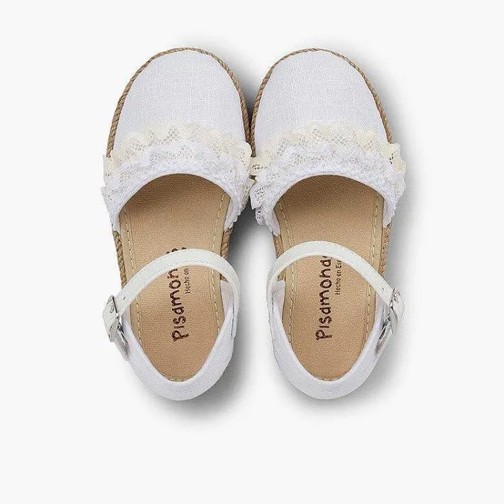 Zapatos Comunión<Pisamonas Alpargatas Niña Con Puntillas