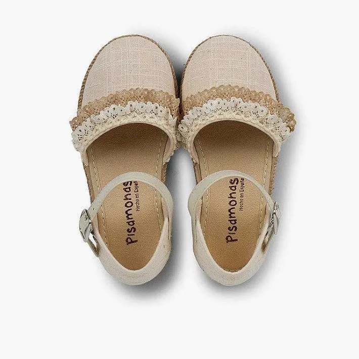 Zapatos Comunión<Pisamonas Alpargatas Niña Con Puntillas