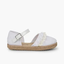 Zapatos Comunión<Pisamonas Alpargatas Niña Con Puntillas