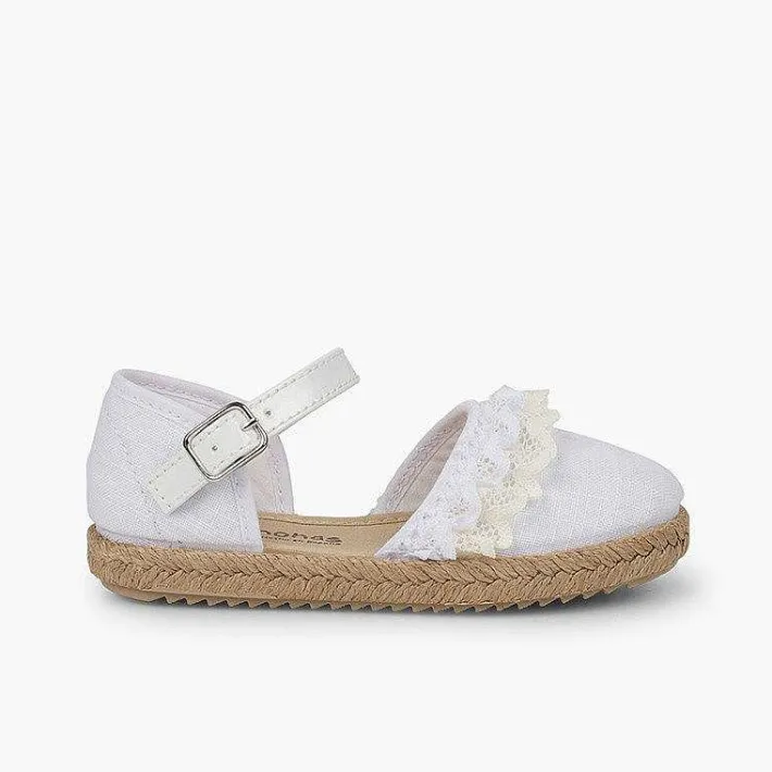 Zapatos Comunión<Pisamonas Alpargatas Niña Con Puntillas