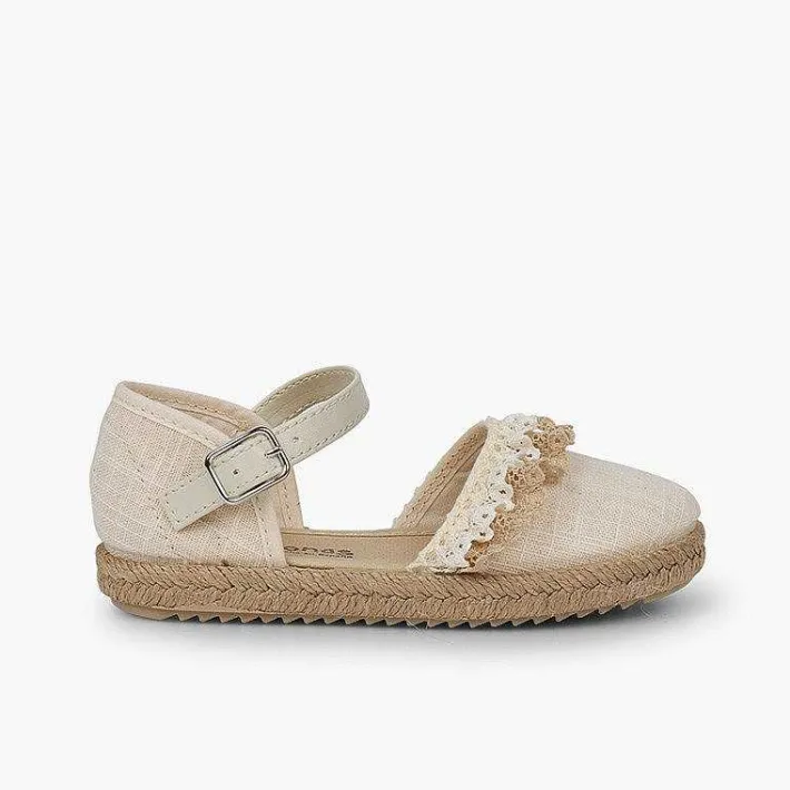 Zapatos Comunión<Pisamonas Alpargatas Niña Con Puntillas