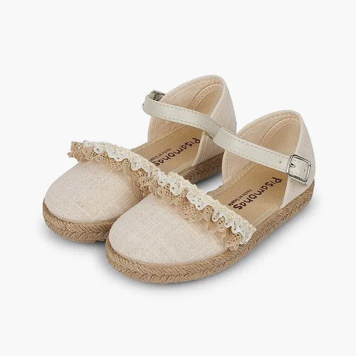 Zapatos Comunión<Pisamonas Alpargatas Niña Con Puntillas