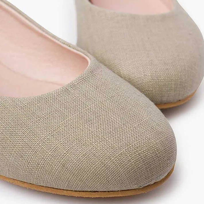 Bailarinas<Pisamonas Bailarina De Vestir Lino Niña Y Mujer