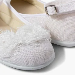 Zapatos Comunión<Pisamonas Bailarina Lino Pulsera Con Flor