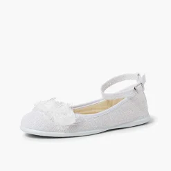 Zapatos Comunión<Pisamonas Bailarina Lino Pulsera Con Flor