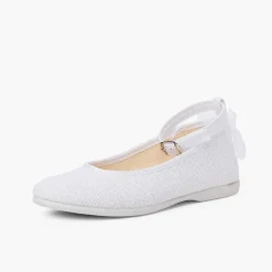Zapatos Comunión<Pisamonas Bailarina Lino Pulsera Lazo Trasero Organza