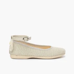 Zapatos Comunión<Pisamonas Bailarina Lino Pulsera Lazo Trasero Organza