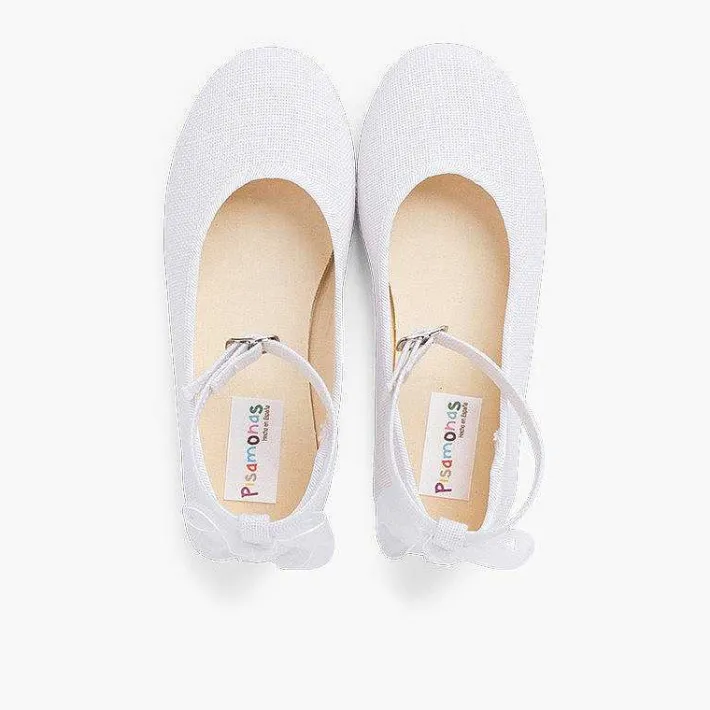 Zapatos Comunión<Pisamonas Bailarina Lino Pulsera Lazo Trasero Organza