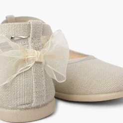 Zapatos Comunión<Pisamonas Bailarina Lino Pulsera Lazo Trasero Organza