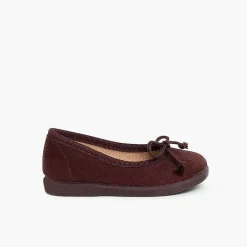 Bailarinas<Pisamonas Bailarina Niña Manoletina Serratex Color Marron