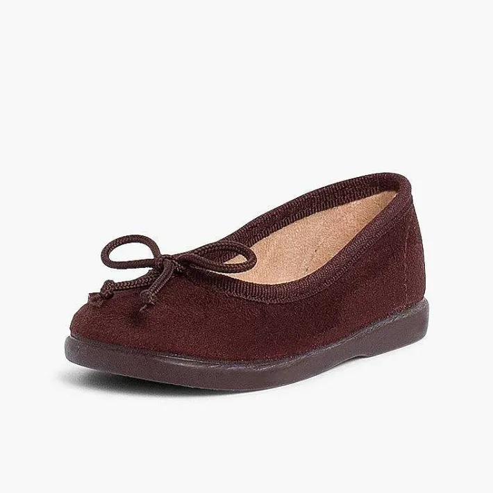 Bailarinas<Pisamonas Bailarina Niña Manoletina Serratex Color Marron