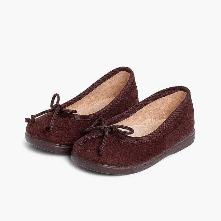 Bailarinas<Pisamonas Bailarina Niña Manoletina Serratex Color Marron