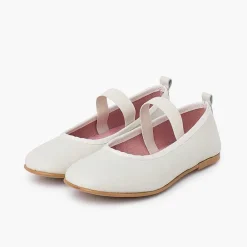 Zapatos Comunión<Pisamonas Bailarinas Ceremonia Napa Con Tira Elastica