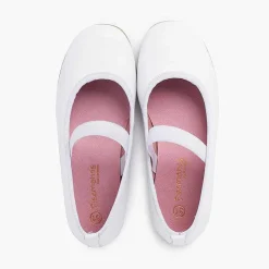Zapatos Comunión<Pisamonas Bailarinas Ceremonia Napa Con Tira Elastica