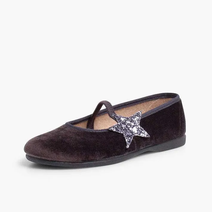 Bailarinas<Pisamonas Bailarinas Con Estrella Glitter Y Tira Elastica