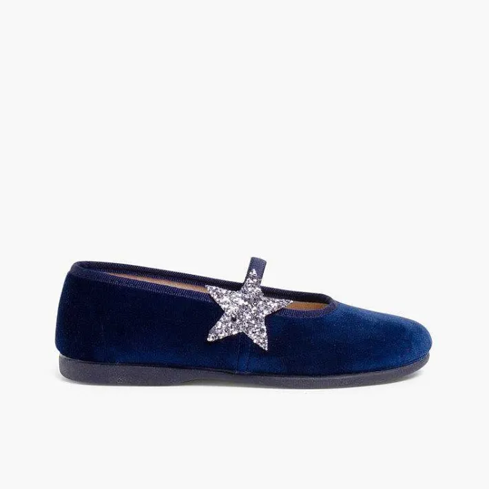 Bailarinas<Pisamonas Bailarinas Con Estrella Glitter Y Tira Elastica