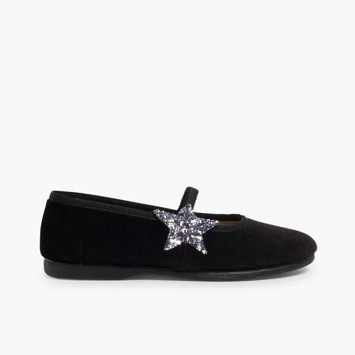 Bailarinas<Pisamonas Bailarinas Con Estrella Glitter Y Tira Elastica