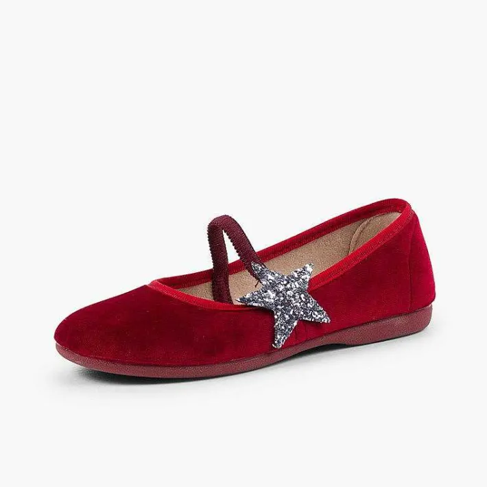 Bailarinas<Pisamonas Bailarinas Con Estrella Glitter Y Tira Elastica