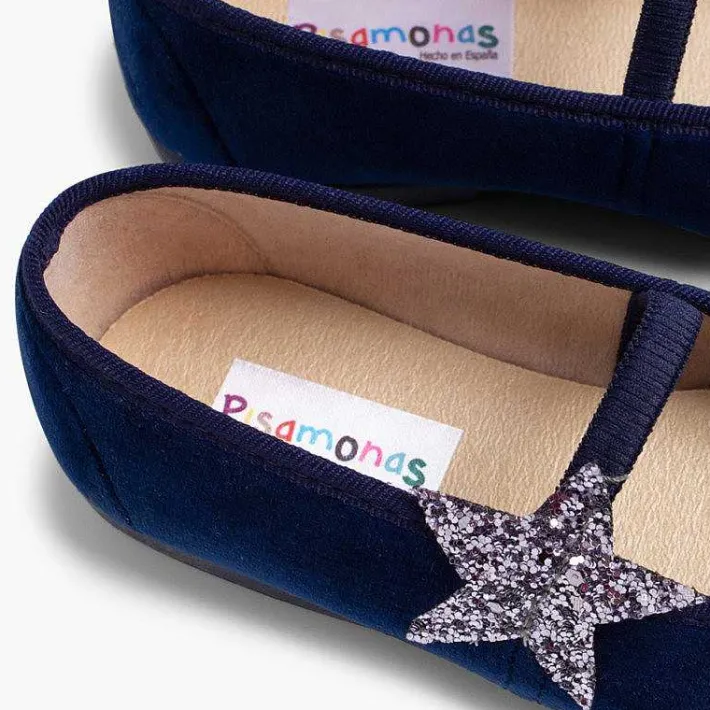 Bailarinas<Pisamonas Bailarinas Con Estrella Glitter Y Tira Elastica
