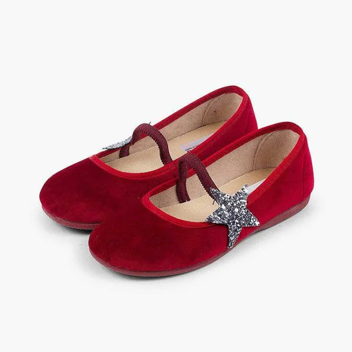 Bailarinas<Pisamonas Bailarinas Con Estrella Glitter Y Tira Elastica