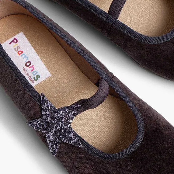 Bailarinas<Pisamonas Bailarinas Con Estrella Glitter Y Tira Elastica