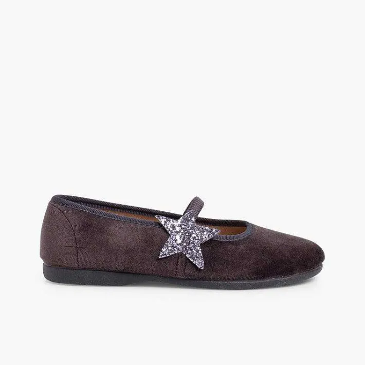 Bailarinas<Pisamonas Bailarinas Con Estrella Glitter Y Tira Elastica