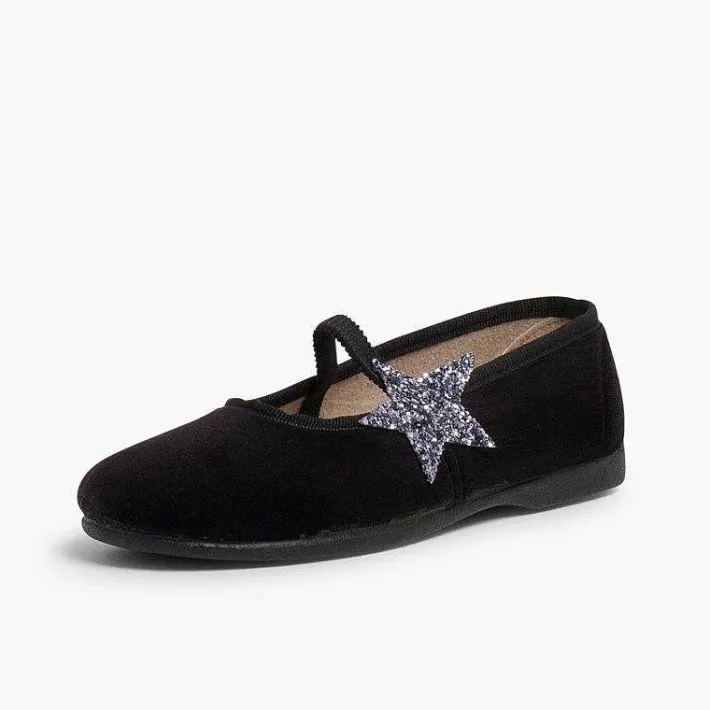 Bailarinas<Pisamonas Bailarinas Con Estrella Glitter Y Tira Elastica