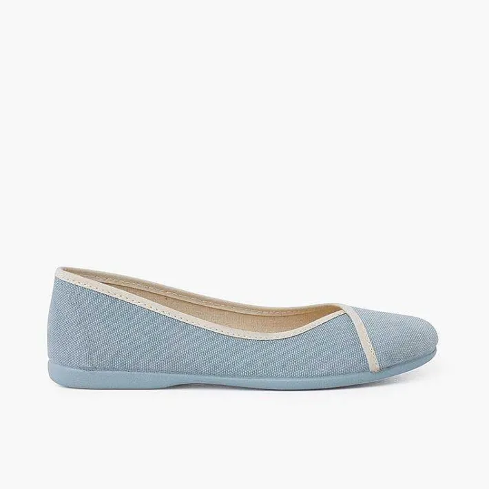 Bailarinas<Pisamonas Bailarinas Eco Lona Reciclada Con Ribete