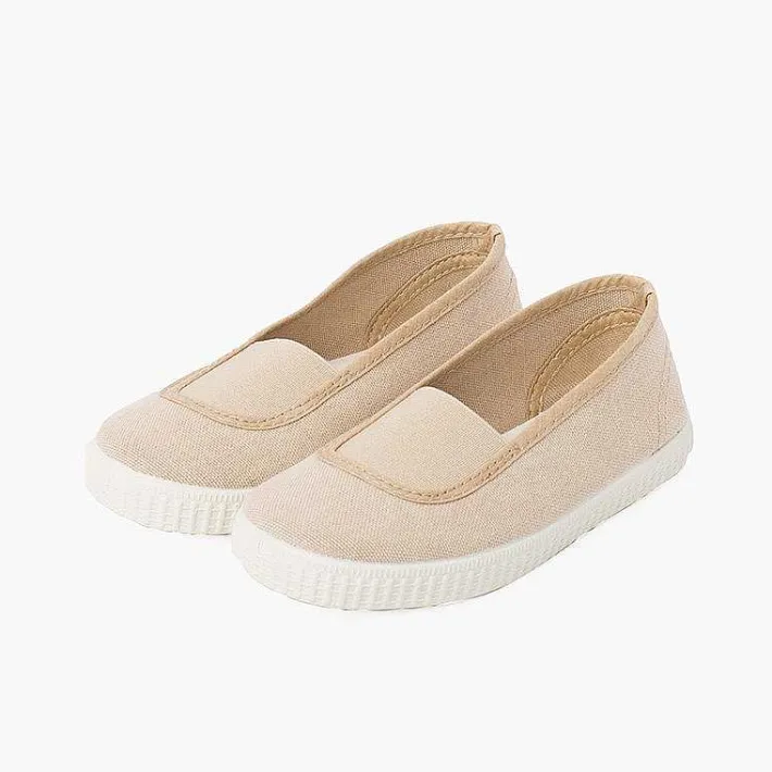 Zapatillas<Pisamonas Bailarinas Elastico Lona Eco Y Suela Tipo Zapatillas