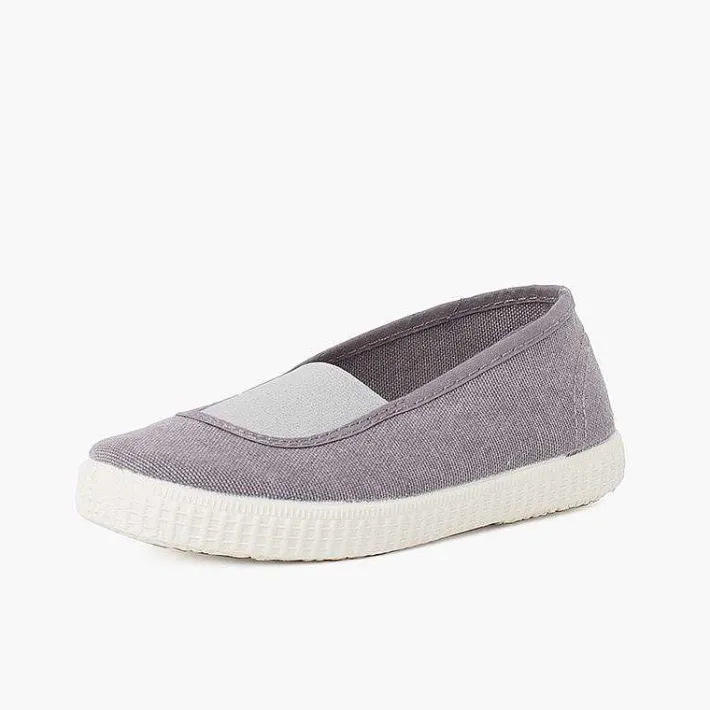Zapatillas<Pisamonas Bailarinas Elastico Lona Eco Y Suela Tipo Zapatillas