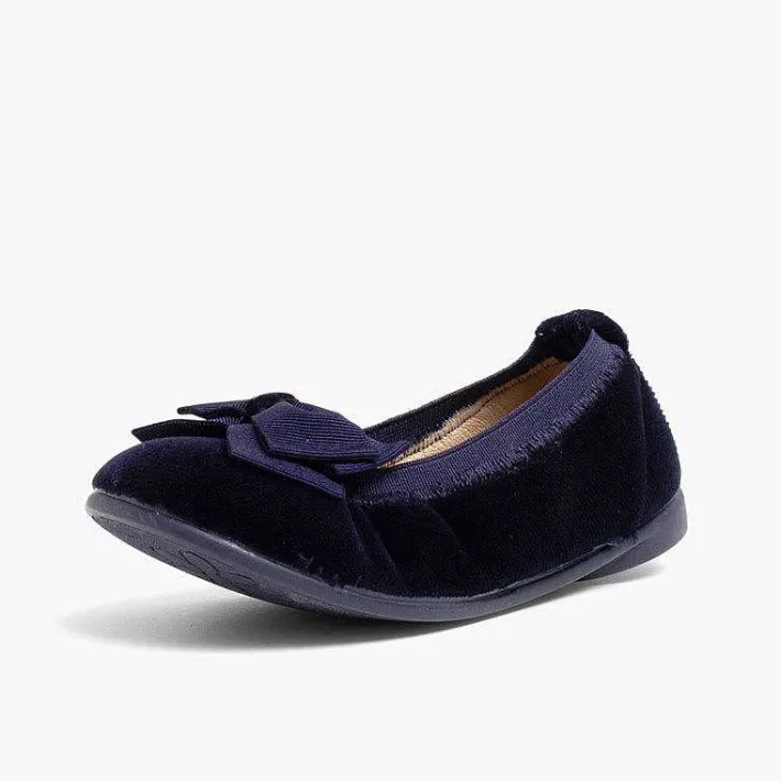 Bailarinas<Pisamonas Bailarinas Niña Elastico Manoletina Terciopelo Lazo