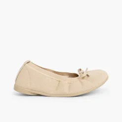 Bailarinas<Pisamonas Bailarinas Niña Elastico Manoletina Tela Lazo