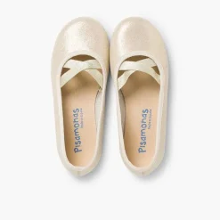 Zapatos Comunión<Pisamonas Bailarinas Niña Estilo Ballet Con Acabado Brillo