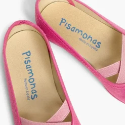 Zapatos Comunión<Pisamonas Bailarinas Niña Lona Cinta Cruzada Tipo Ballet
