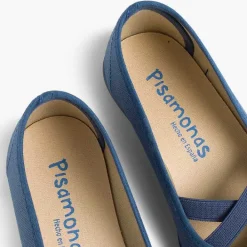 Zapatos Comunión<Pisamonas Bailarinas Niña Lona Cinta Cruzada Tipo Ballet