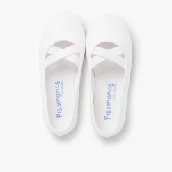 Zapatos Comunión<Pisamonas Bailarinas Niña Lona Cinta Cruzada Tipo Ballet