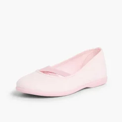 Zapatos Comunión<Pisamonas Bailarinas Niña Lona Cinta Cruzada Tipo Ballet