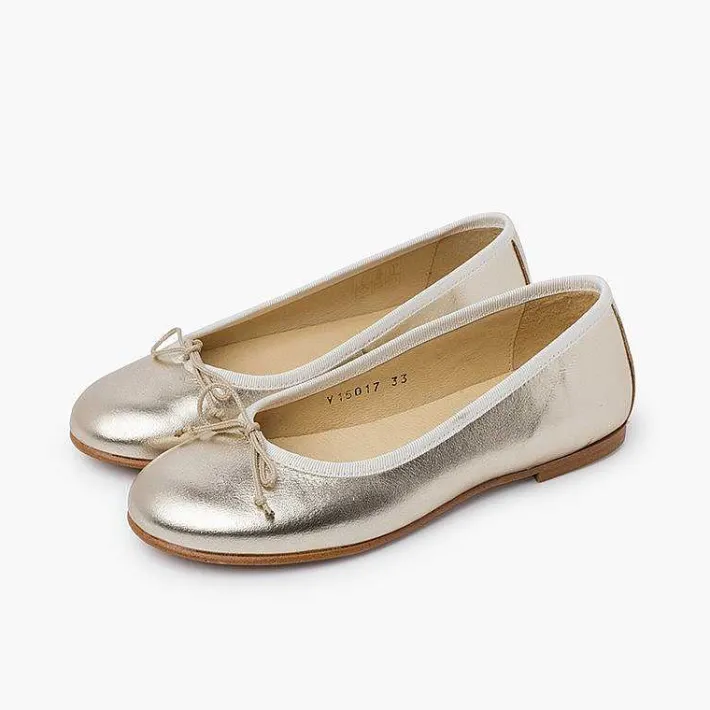 Zapatos Comunión<Pisamonas Bailarinas Niña Piel Manoletinas Comuniónes
