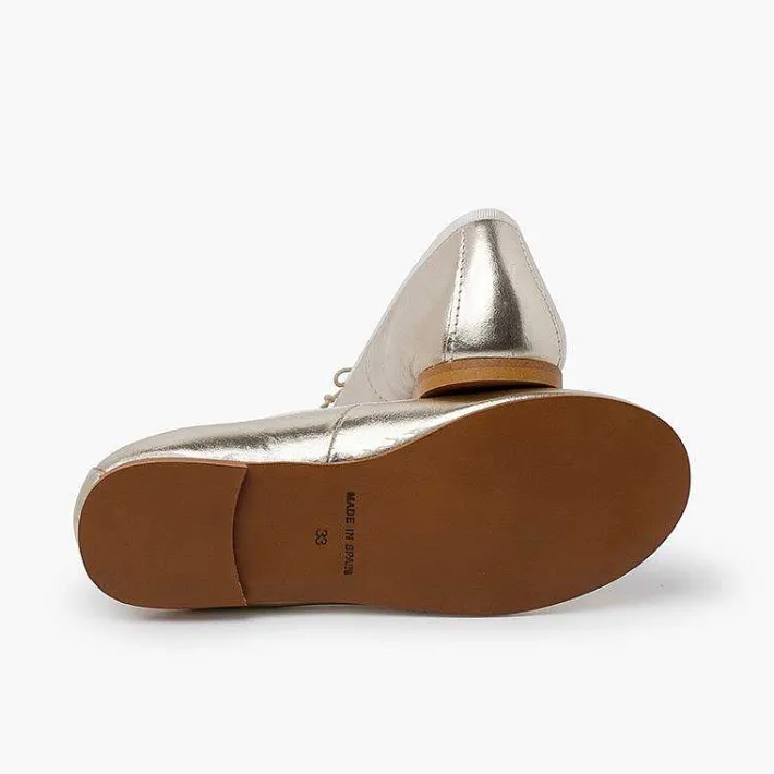 Zapatos Comunión<Pisamonas Bailarinas Niña Piel Manoletinas Comuniónes