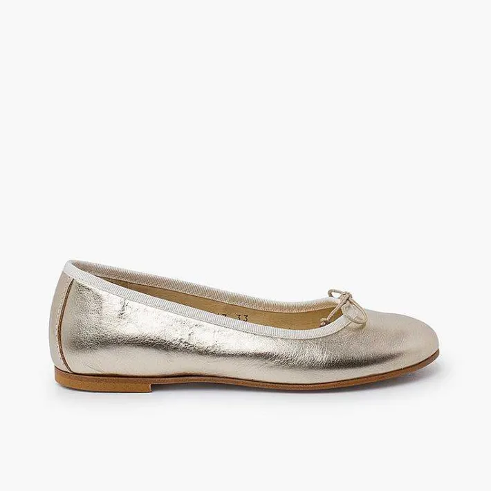 Zapatos Comunión<Pisamonas Bailarinas Niña Piel Manoletinas Comuniónes