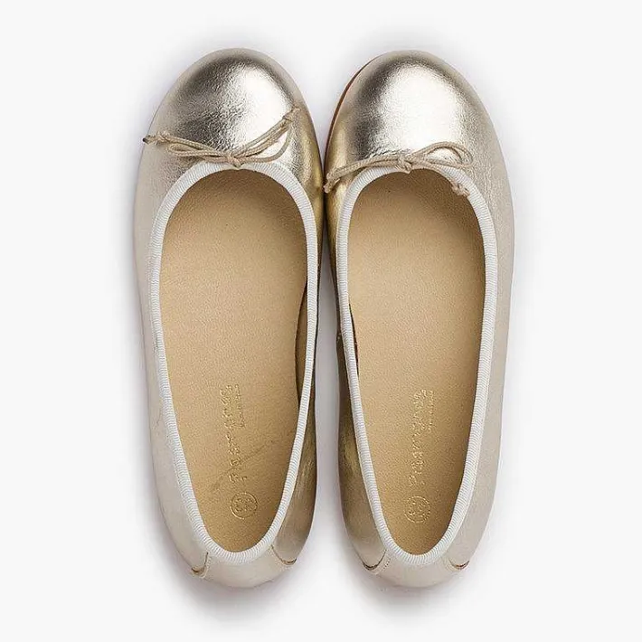 Zapatos Comunión<Pisamonas Bailarinas Niña Piel Manoletinas Comuniónes