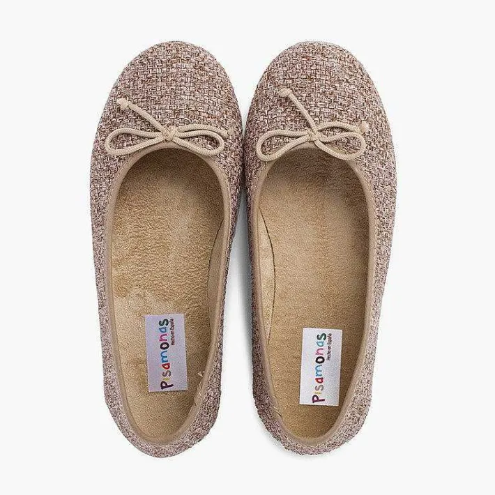 Bailarinas<Pisamonas Bailarinas Niña Tweed Con Lazo